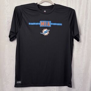 Miami Dolphins NFL X New Era brand Combine Mens Black Shirt XXL 2XL Short Sleeve